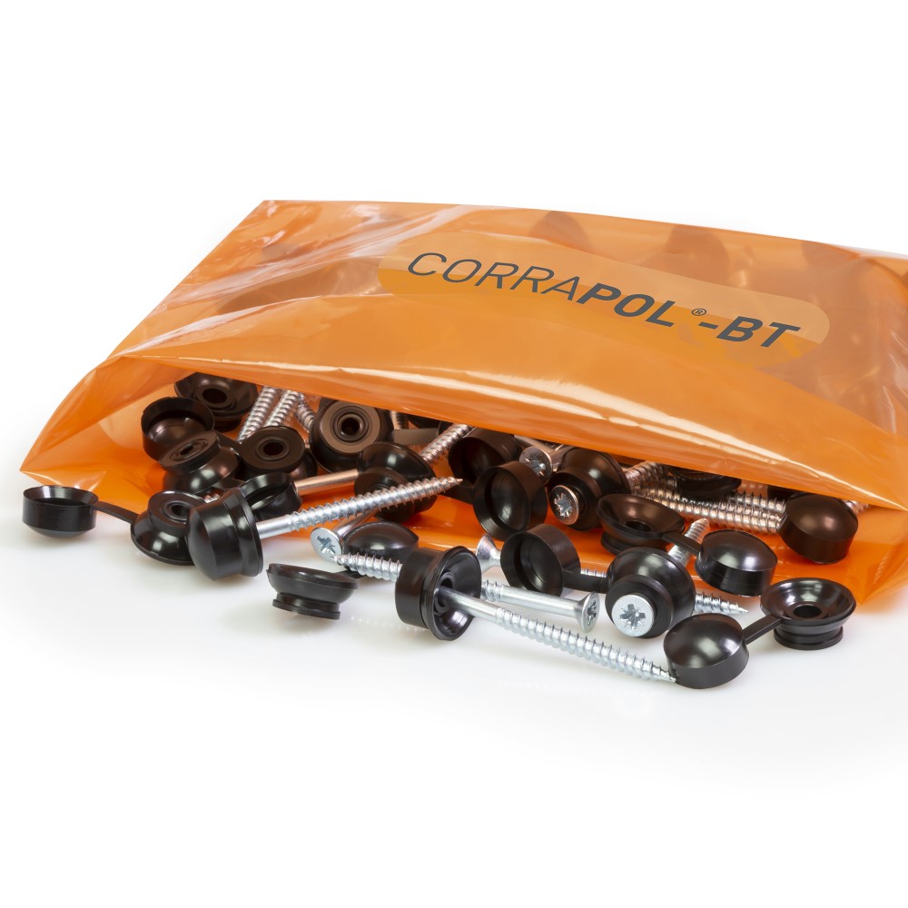 Corrapol BT Screw cap Fixings Pack of 50 (60mm | 20mm x 60mm)