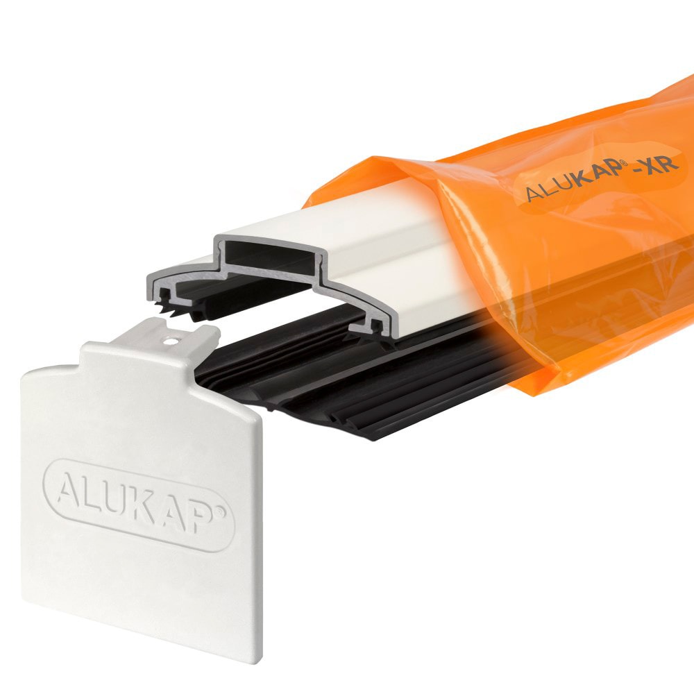 Alukap-XR 60mm Glazing Bar with 45mm rafter gasket (3m | White)