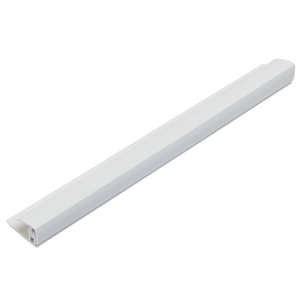 White 5mm - 8mm Wall Panel 2 Part End Cap (2.6m) White 5mm - 8mm Wall Panel 2 Part End Cap (2.6m)