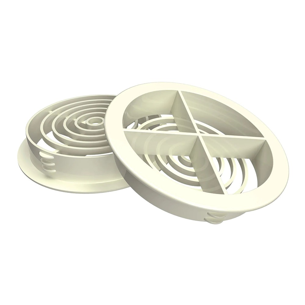 White Circular Soffit Vent (70mm | Manthorpe) White Circular Soffit Vent (70mm | Manthorpe)