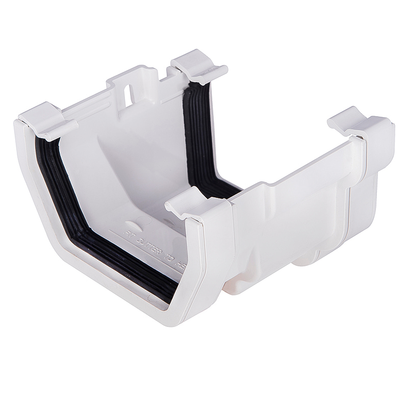White 117mm Square To Cast Iron Ogee Left Hand Gutter Adaptor (Kayflow) White 117mm Square To Cast Iron Ogee Left Hand Gutter Adaptor (Kayflow)