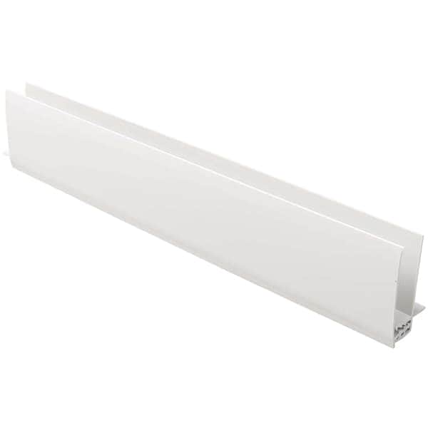 White two part top edge trim for Kavex external cladding (5m)