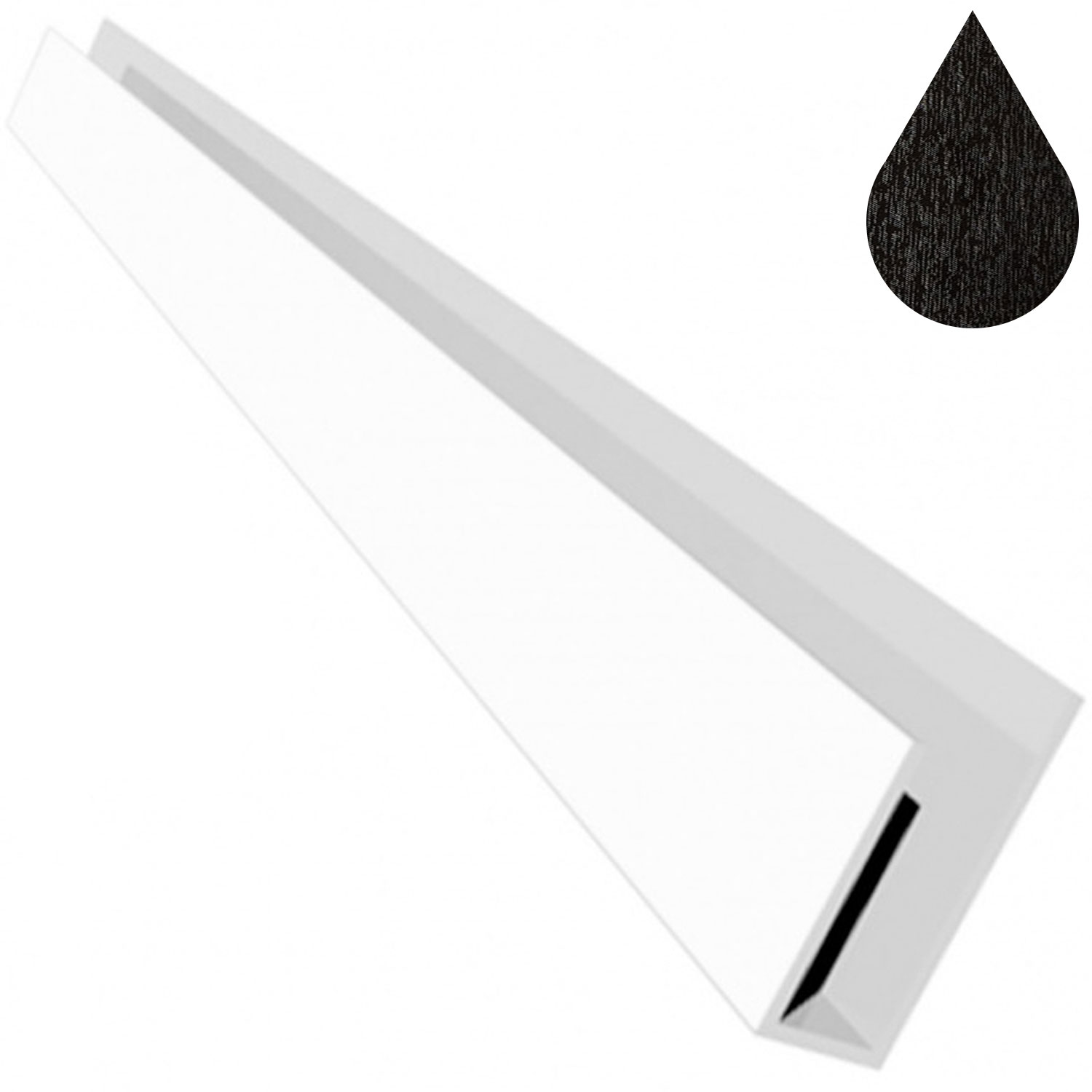 Black Ash Flat Fixing Channel 5m (9mm boards) Black Ash Flat Fixing Channel 5m (9mm boards)