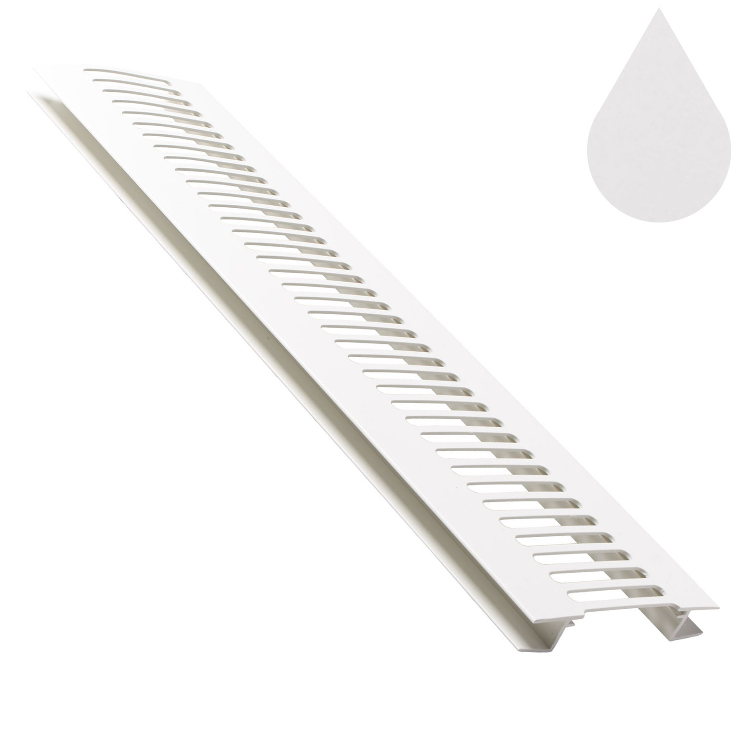 Brilliant White Flat Soffit Vent Trim 5m (9mm boards) Brilliant White Flat Soffit Vent Trim 5m (9mm boards)
