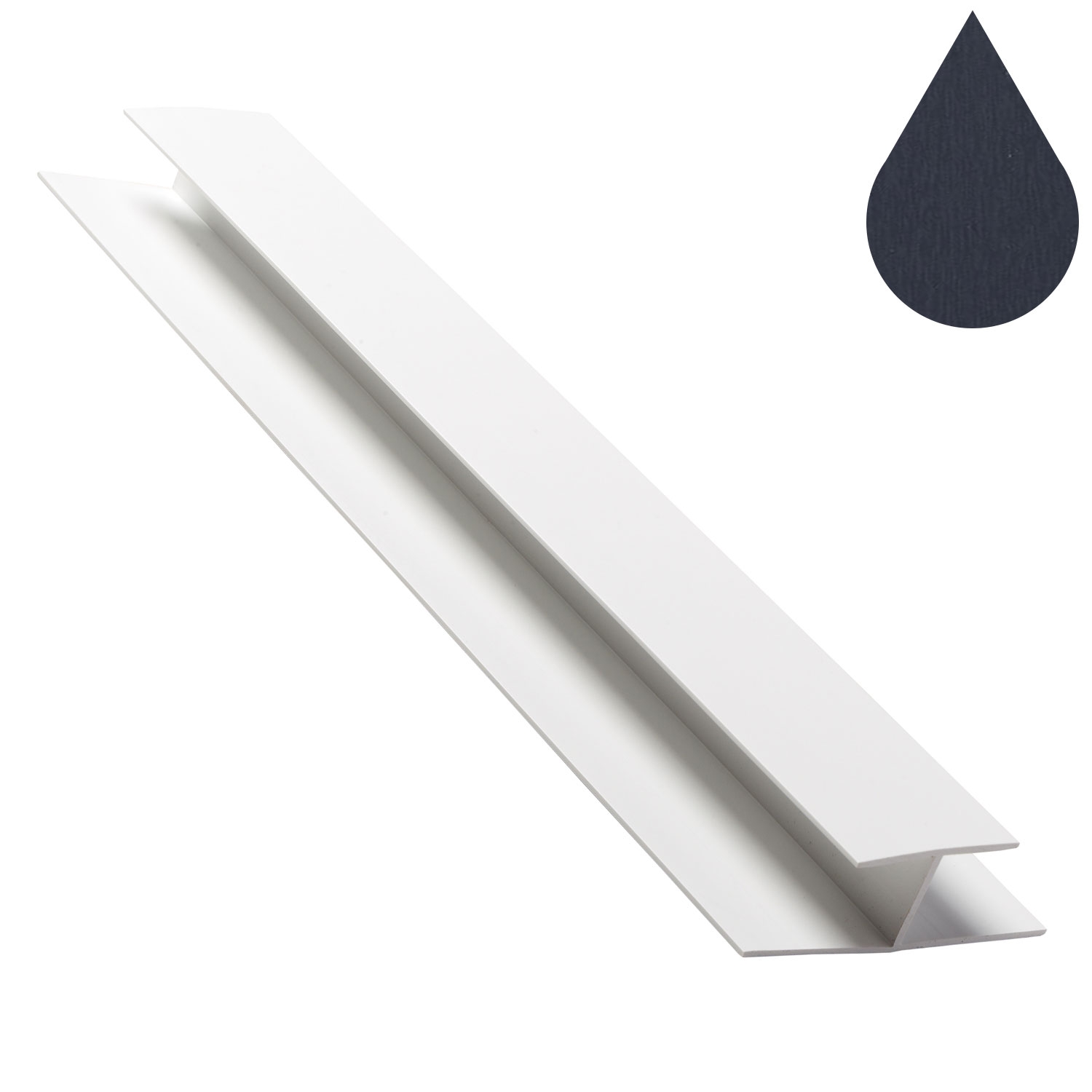 Anthracite Grey Woodgrain Cover Joint / H Trim (5m)