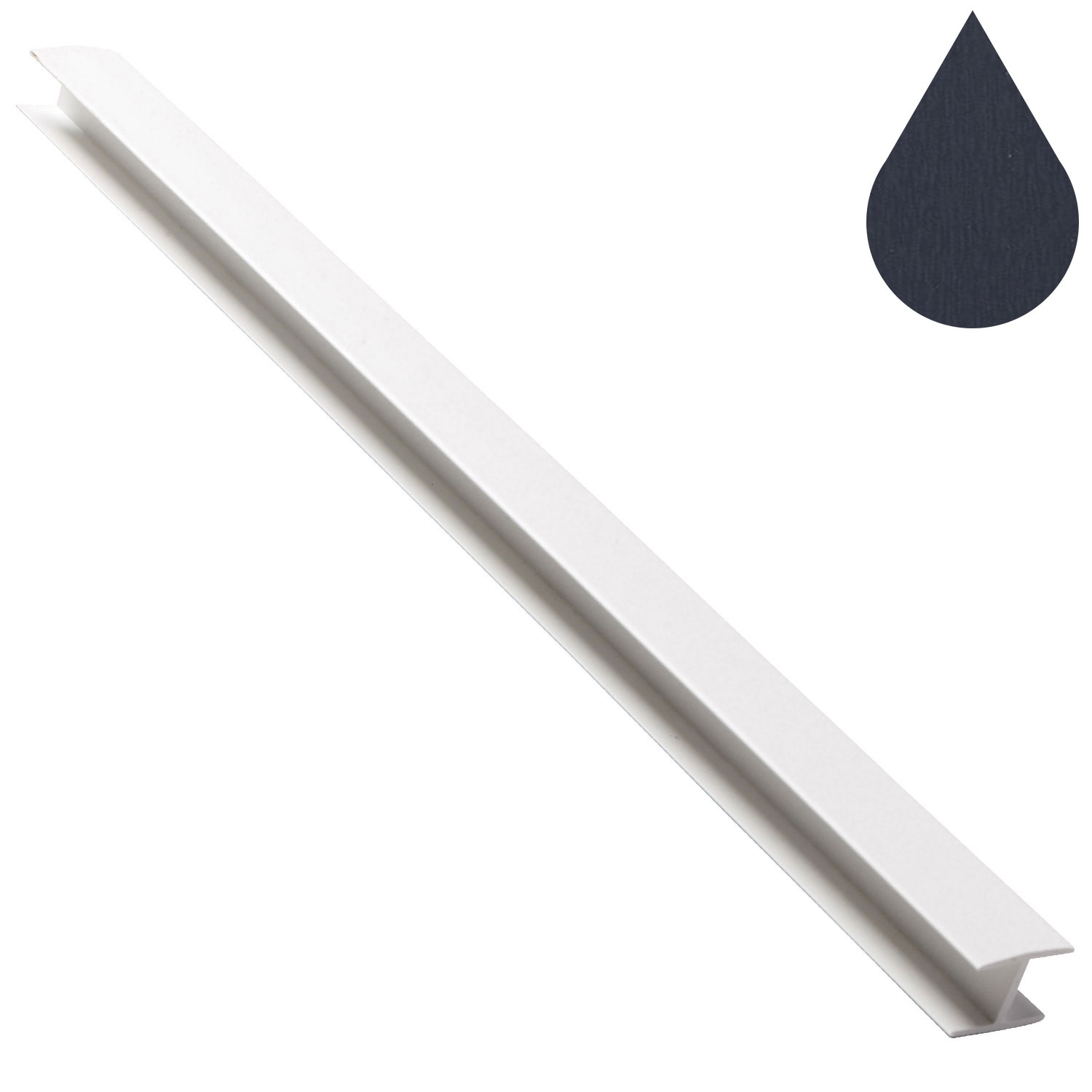 Anthracite Grey Woodgrain Flat Soffit Joiner 5m (9mm boards)