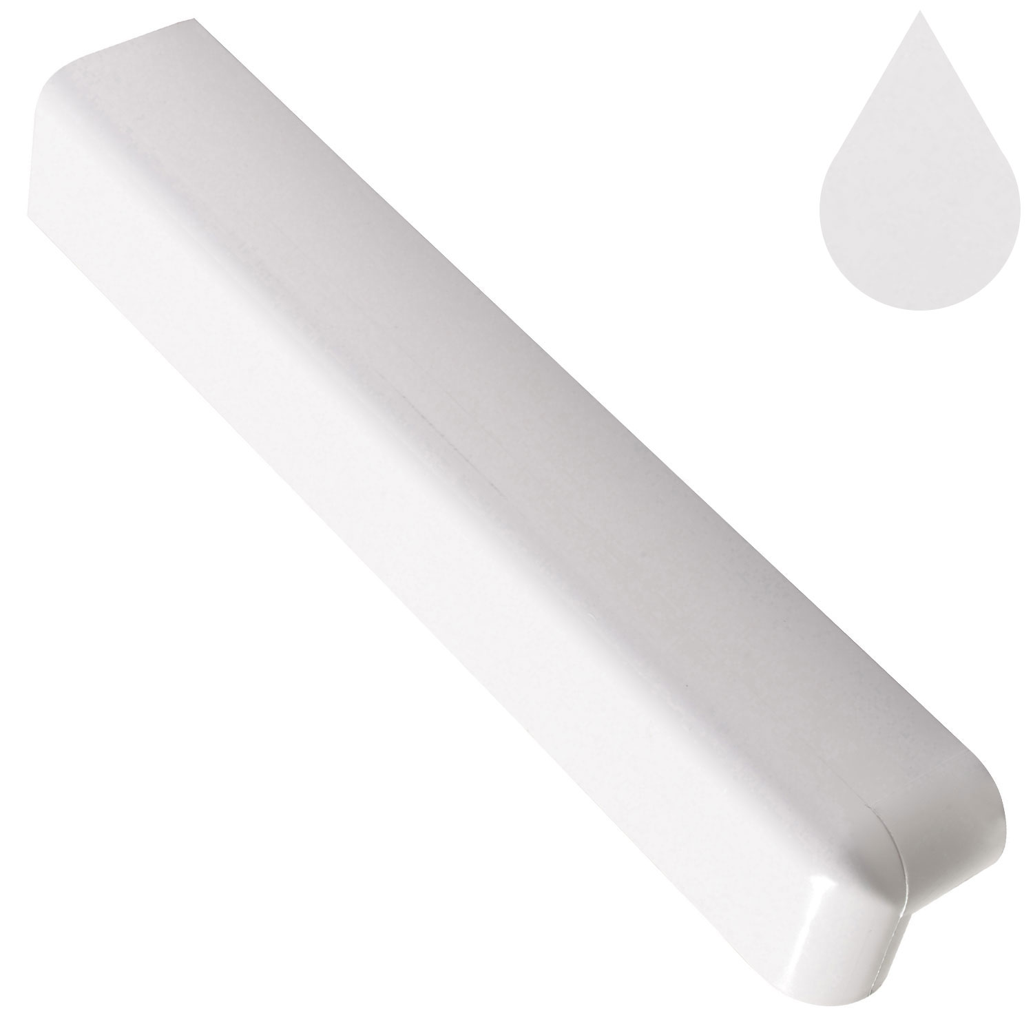 Brilliant White Bullnose 90 degrees External Corner 40mm x 250mm (22mm boards)