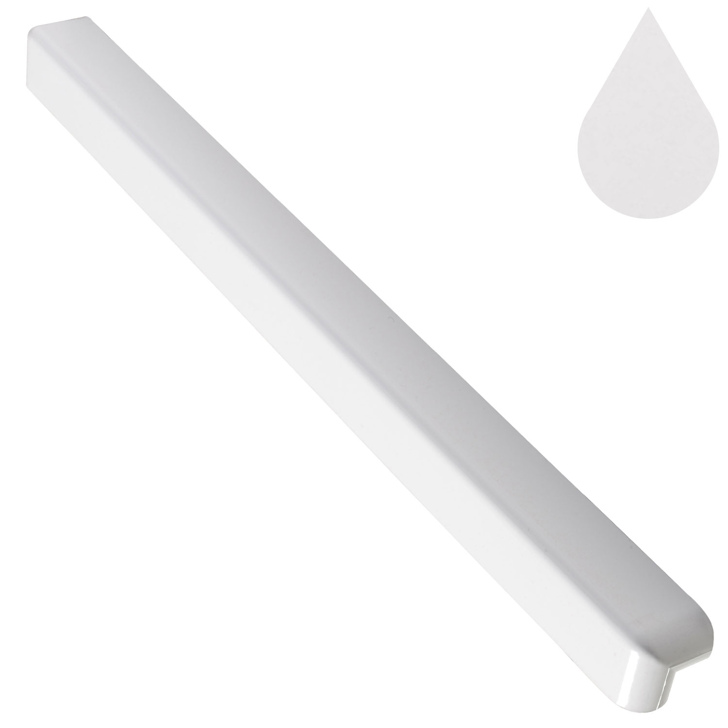 Brilliant White Bullnose 90 degrees External Corner 40mm x 600mm (22mm boards) Brilliant White Bullnose 90 degrees External Corner 40mm x 600mm (22mm boards)