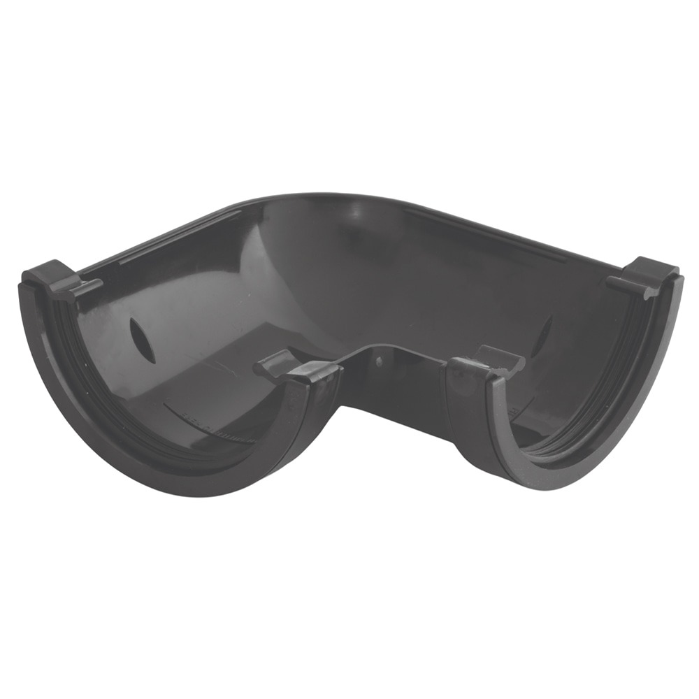 Black 112mm Half Round 90 Degree Angle Black 112mm Half Round 90 Degree Angle
