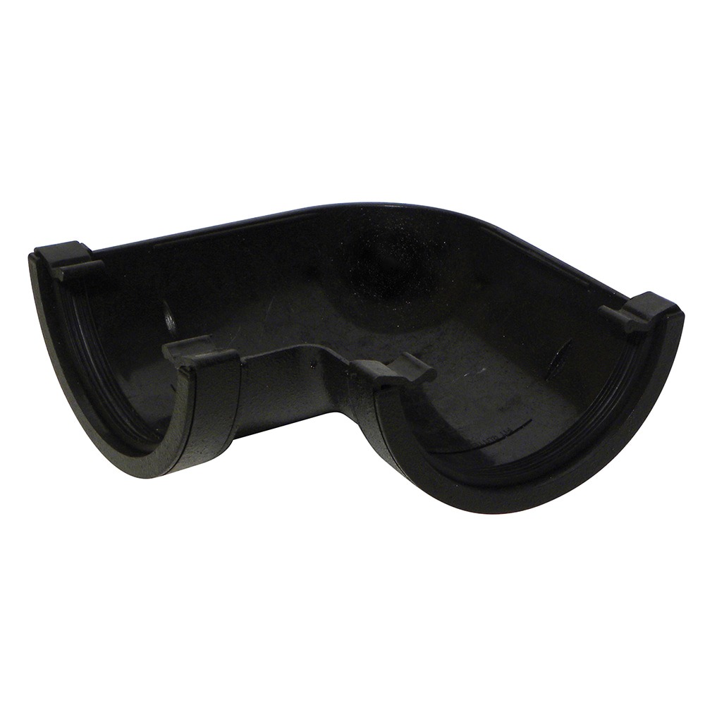 Cast Iron Effect 112mm Half Round 90 Degree Angle Cast Iron Effect 112mm Half Round 90 Degree Angle