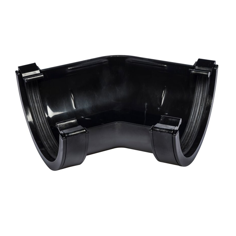 Black 112mm Half Round 135 Degree Angle Black 112mm Half Round 135 Degree Angle