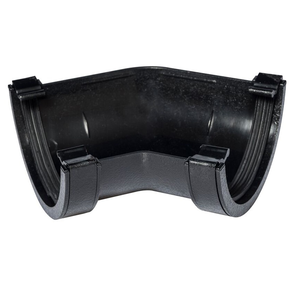 Cast Iron Effect 112mm Half Round 135 Degree Angle 