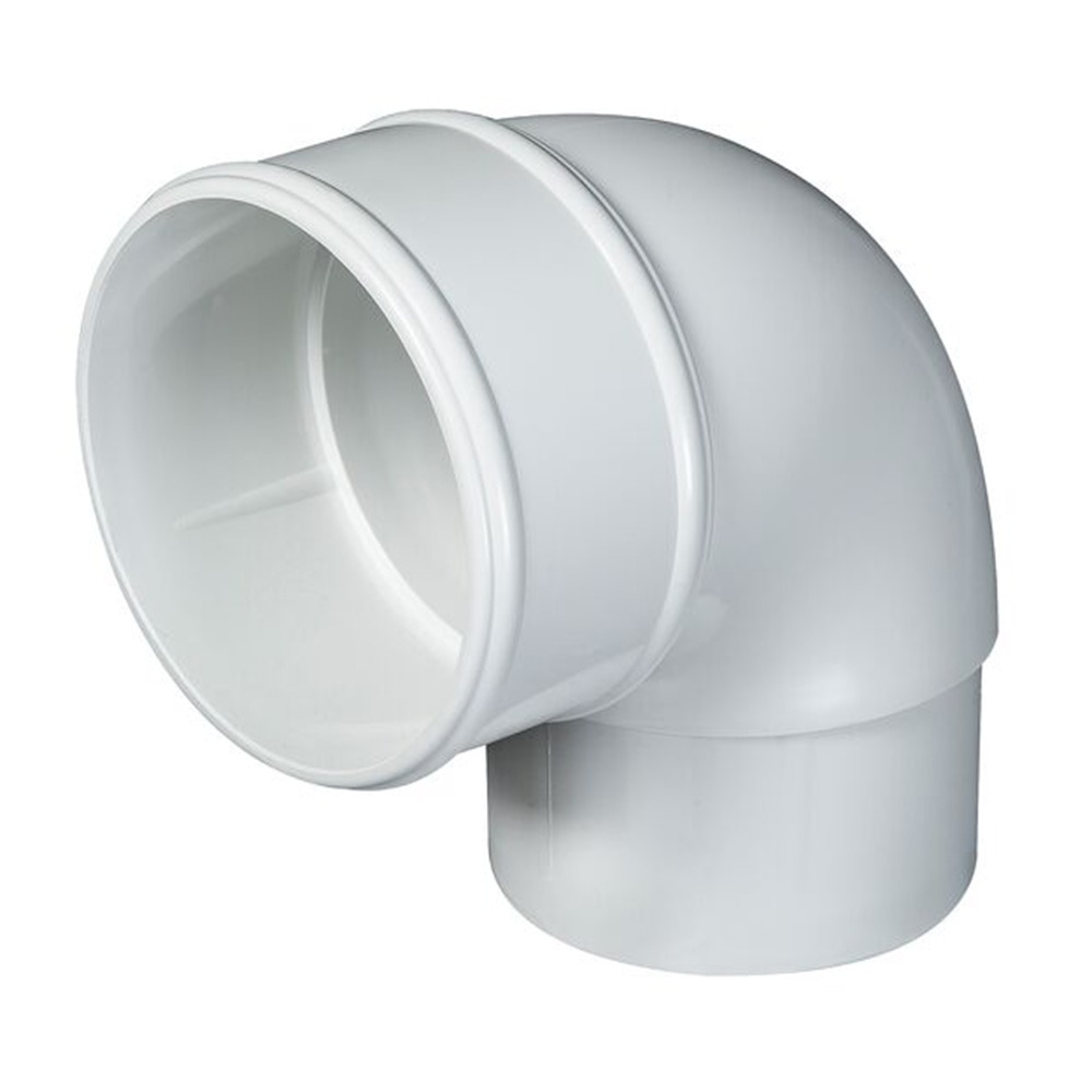 White 68mm Round 92.5 Degree Offset Bend