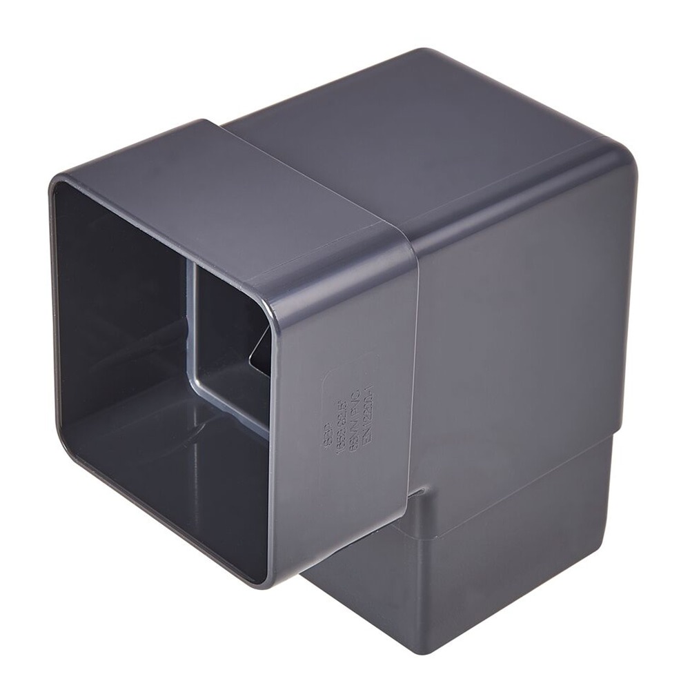Anthracite Grey 65mm Square 92.5 Degree Offset Bend (Kayflow) Anthracite Grey 65mm Square 92.5 Degree Offset Bend (Kayflow)