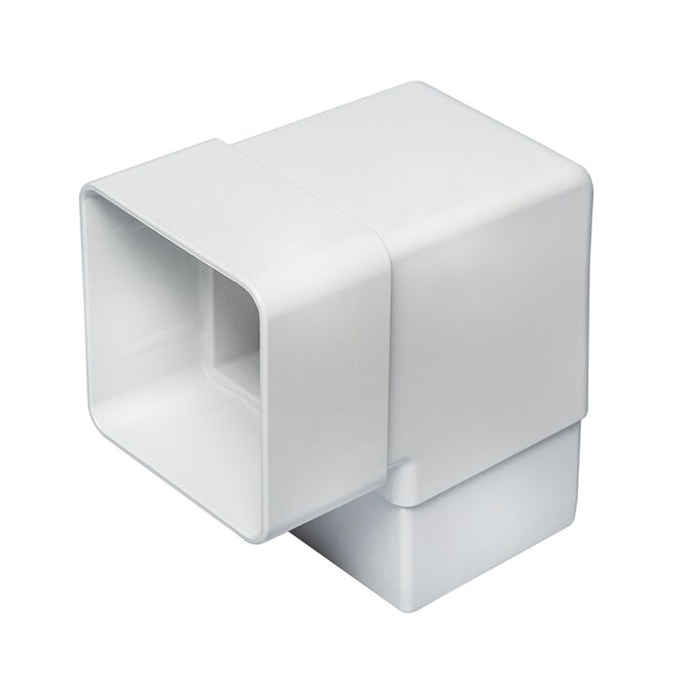 White 65mm Square 92.5 Degree Offset Bend
