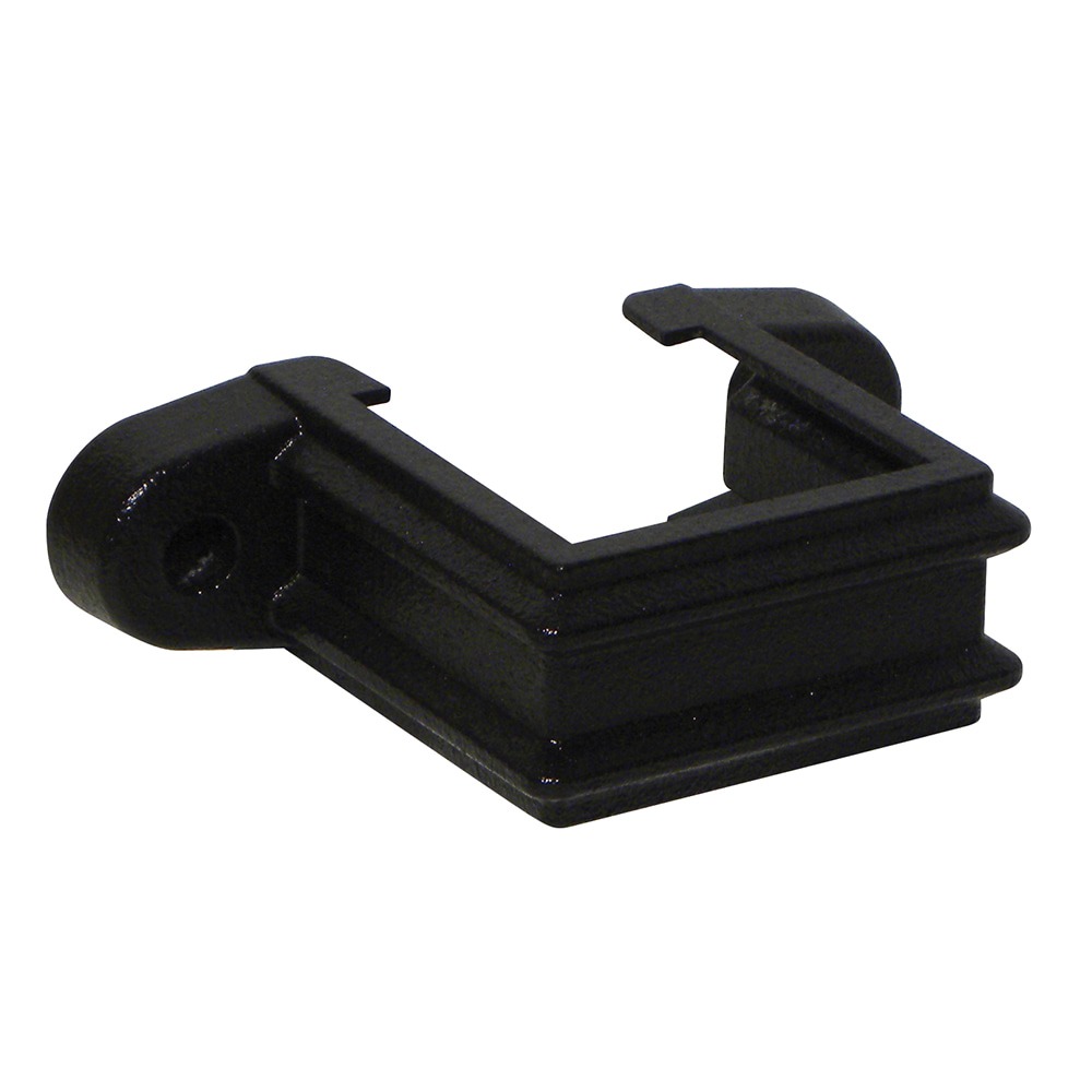 Cast Iron Effect 65mm Square Pipe Clip with Fixing Lugs 