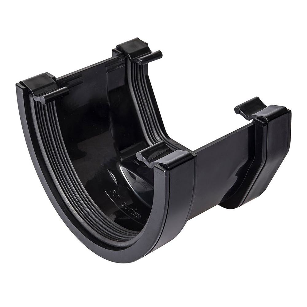 Black 117mm Square to 114mm Deep Gutter Adapter 