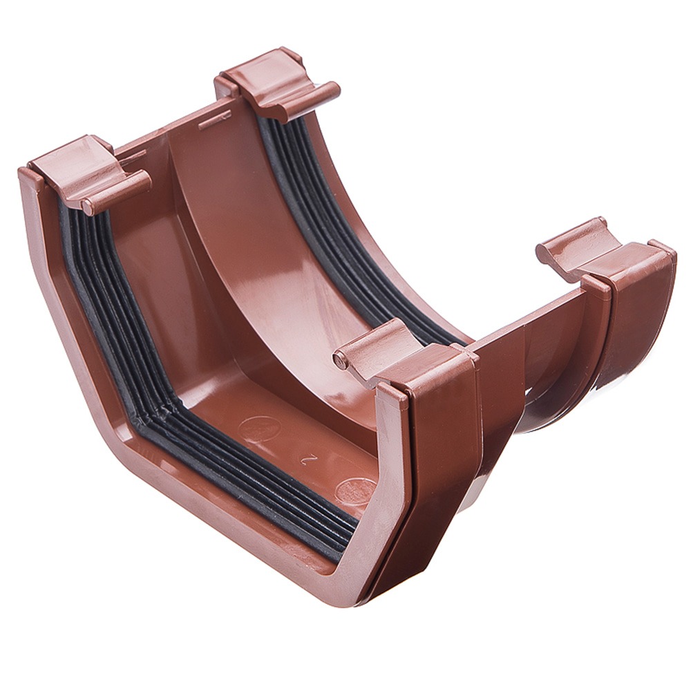 Brown 112mm Half Round To 117mm Square Gutter Adaptor Brown 112mm Half Round To 117mm Square Gutter Adaptor