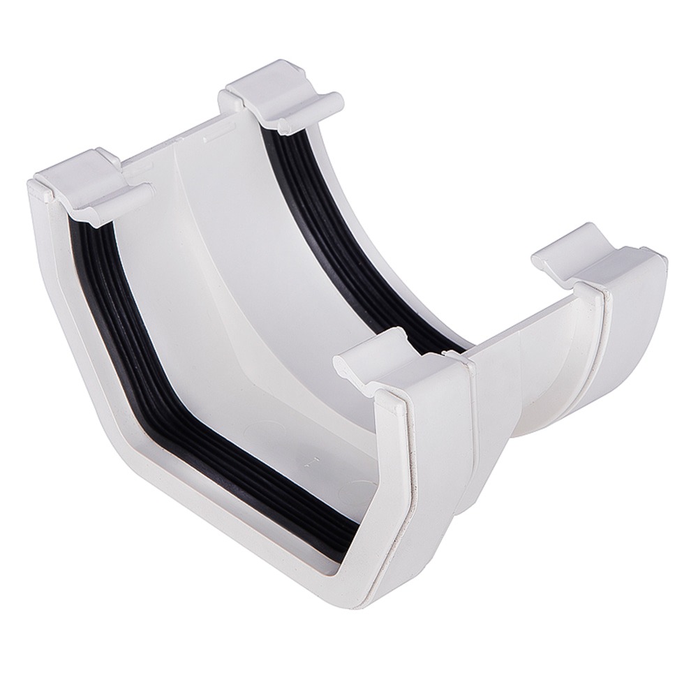 White 112mm Half Round To 117mm Square Gutter Adaptor White 112mm Half Round To 117mm Square Gutter Adaptor