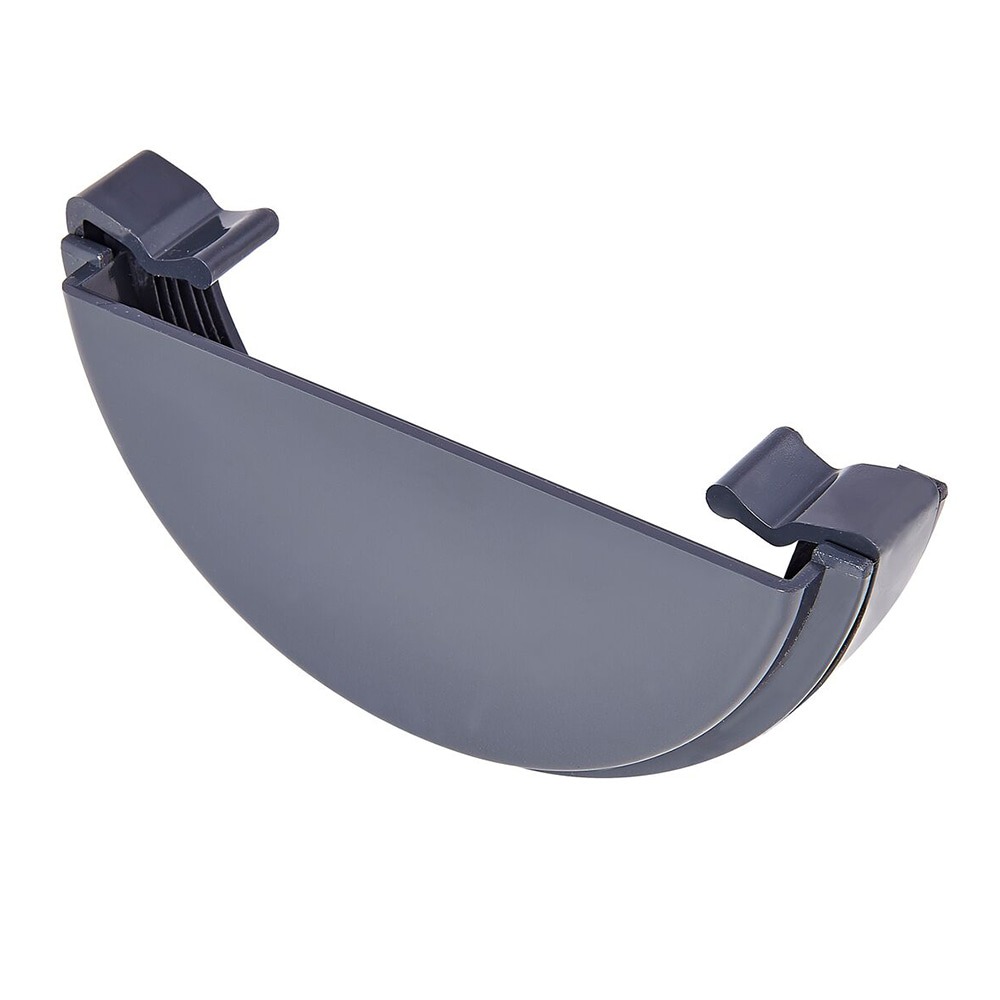 Anthracite Grey 112mm Half Round External Stopend Anthracite Grey 112mm Half Round External Stopend
