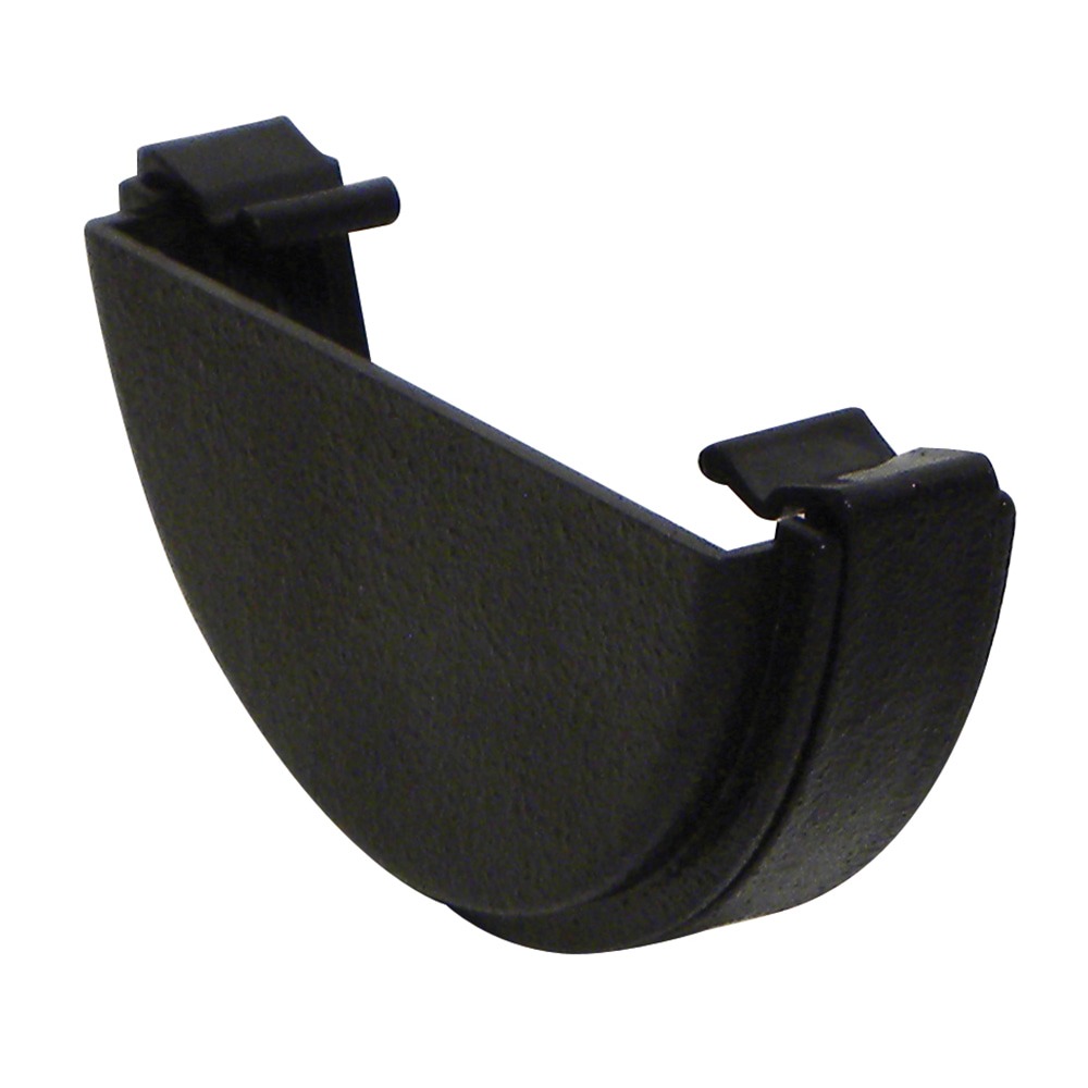 Cast Iron Effect 112mm Half Round External Stopend Cast Iron Effect 112mm Half Round External Stopend