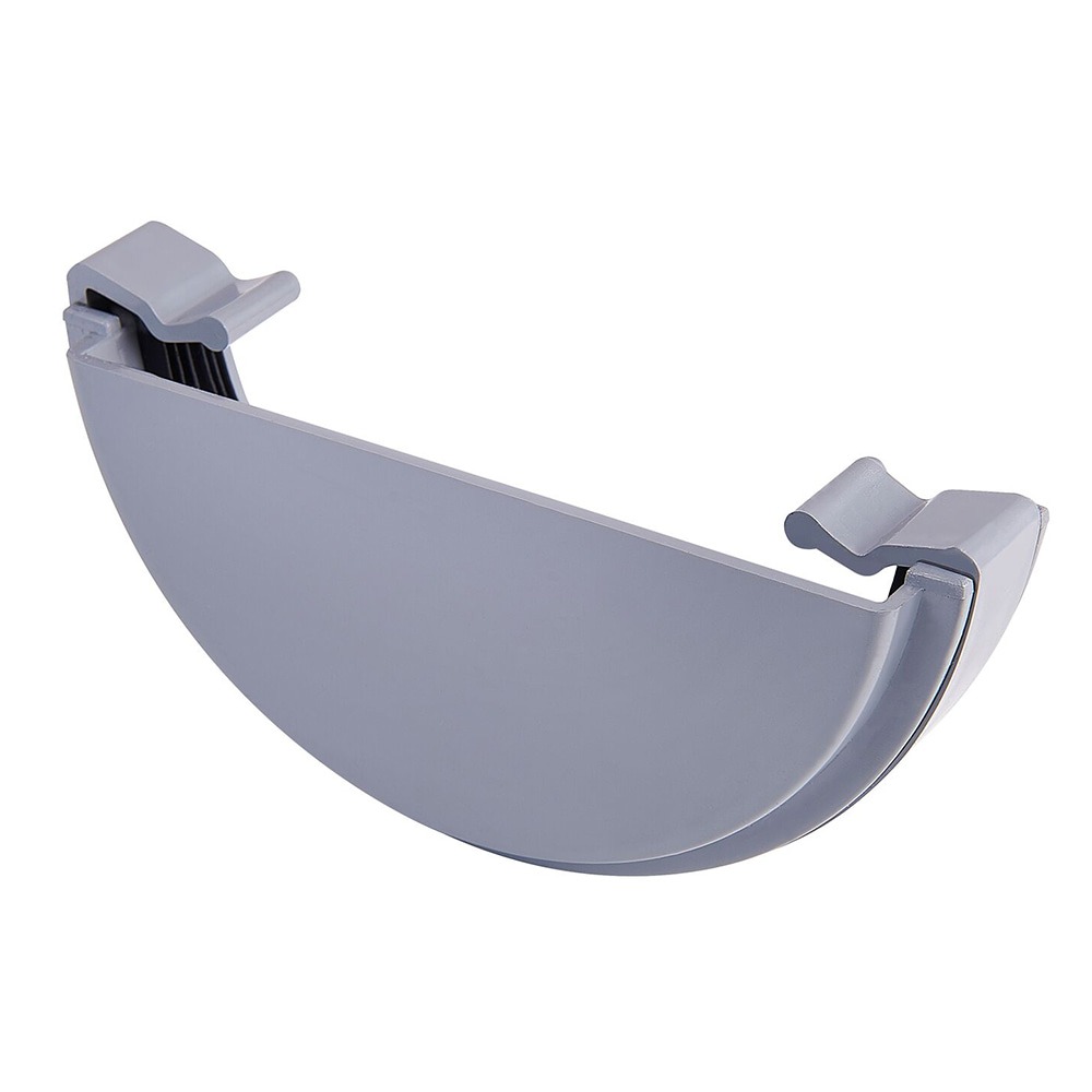 Grey 112mm Half Round External Stopend Grey 112mm Half Round External Stopend
