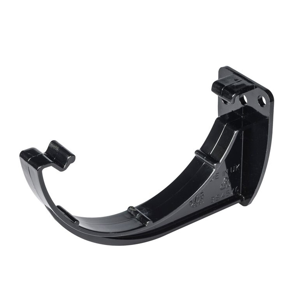 Black 112mm Half Round Gutter Fascia Bracket
