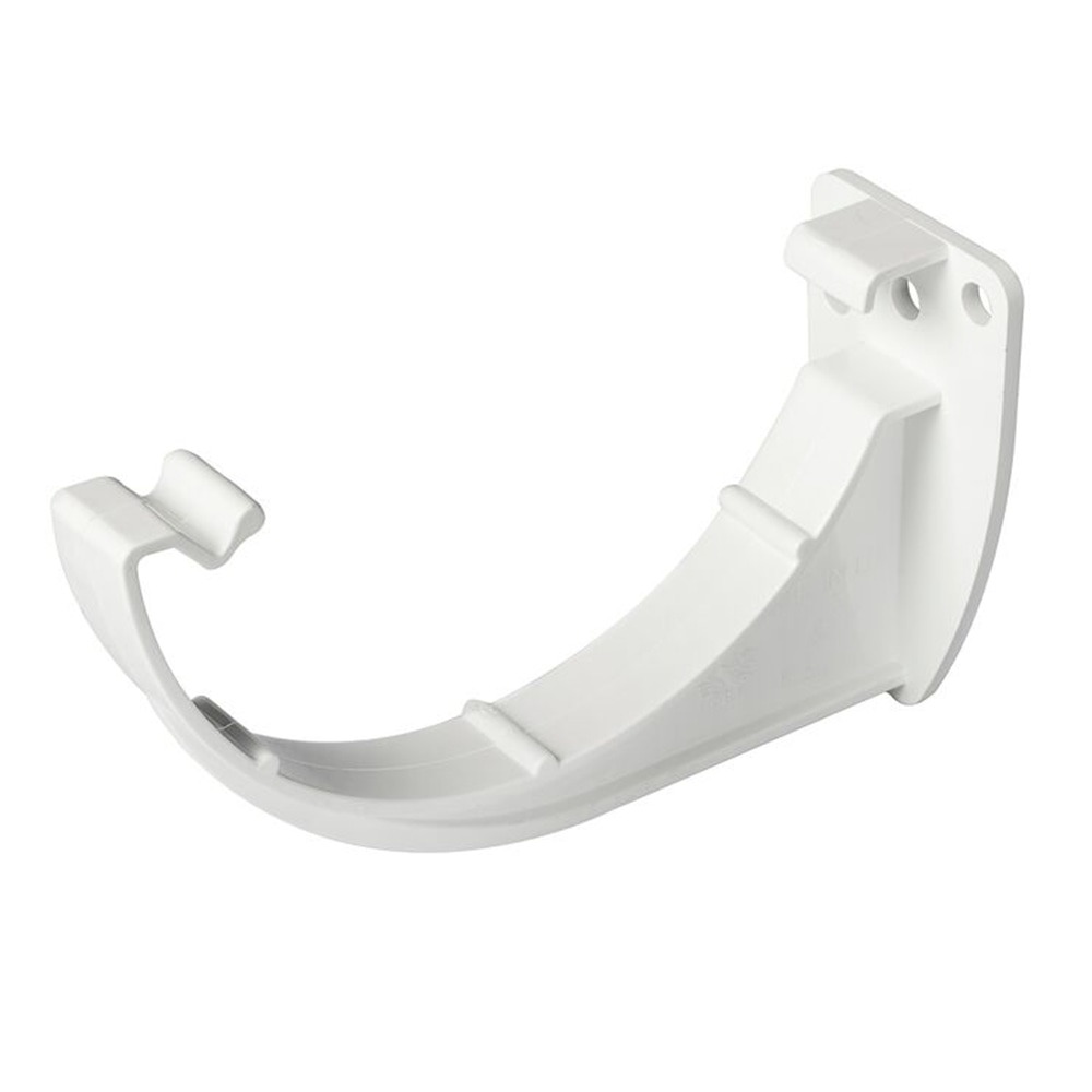 White 112mm Half Round Gutter Fascia Bracket