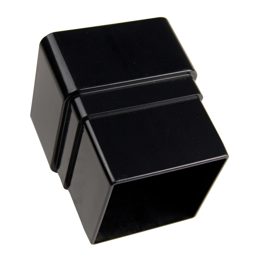 Black 65mm Square Downpipe Socket Black 65mm Square Downpipe Socket