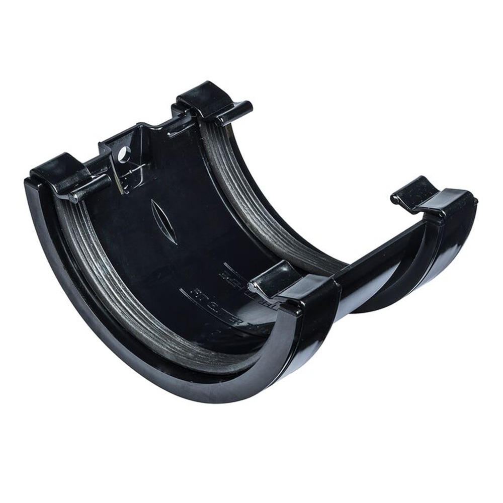 Black 112mm Half Round Union Bracket 