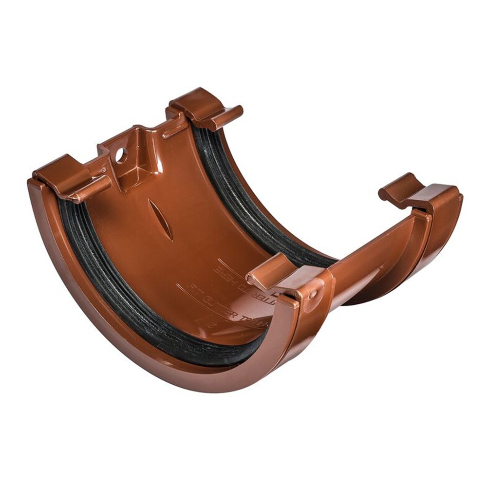 Brown 112mm Half Round Union Bracket Brown 112mm Half Round Union Bracket