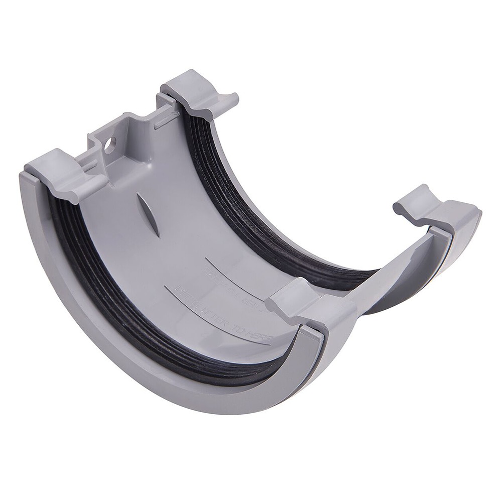 Grey 112mm Half Round Union Bracket Grey 112mm Half Round Union Bracket