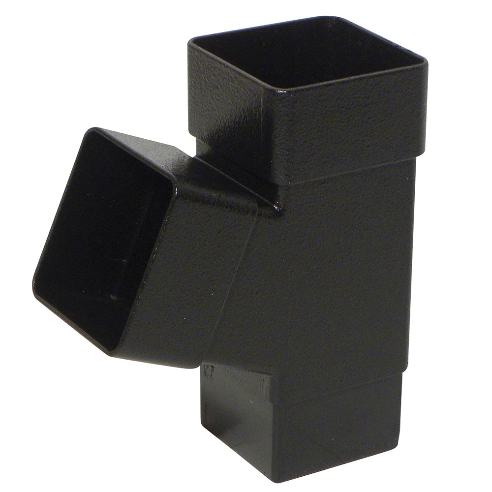 Cast Iron Effect 65mm Square 67.5 Degree Branch Cast Iron Effect 65mm Square 67.5 Degree Branch
