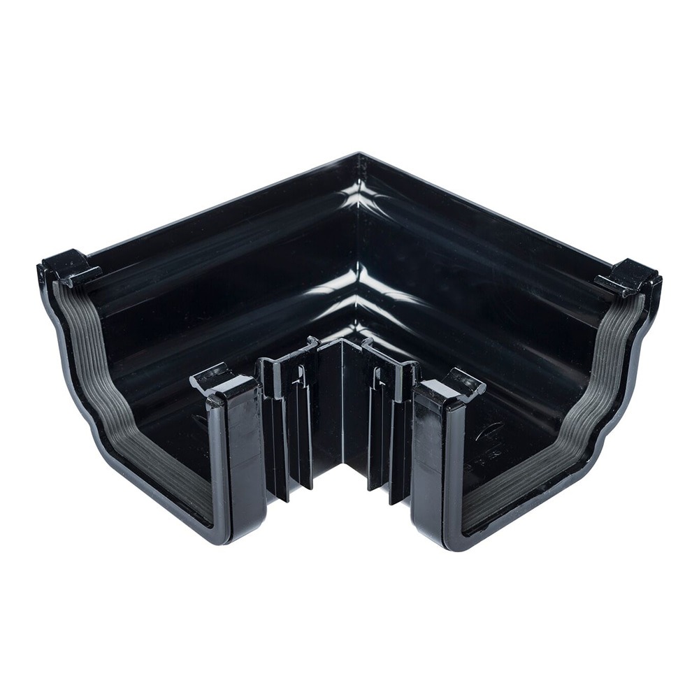 Black 120mm Ogee 90 Degree External Angle 