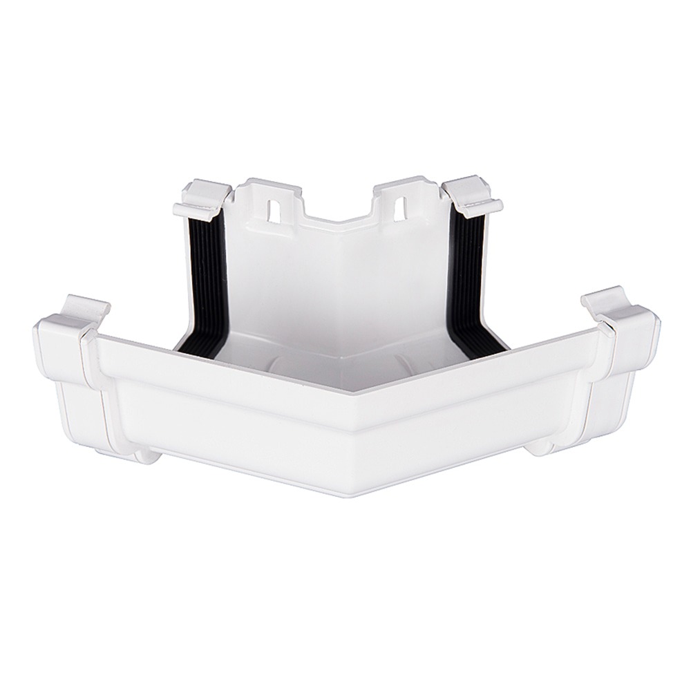 White 120mm Ogee 150 Degree External Angle White 120mm Ogee 150 Degree External Angle