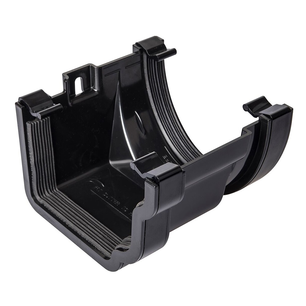 Black 120mm Ogee to 114mm Deep Right Hand Gutter Adapter Black 120mm Ogee to 114mm Deep Right Hand Gutter Adapter