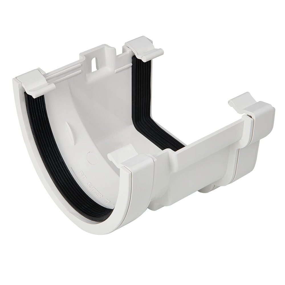 White 120mm Ogee to 114mm Deep Left Hand Gutter Adapter White 120mm Ogee to 114mm Deep Left Hand Gutter Adapter