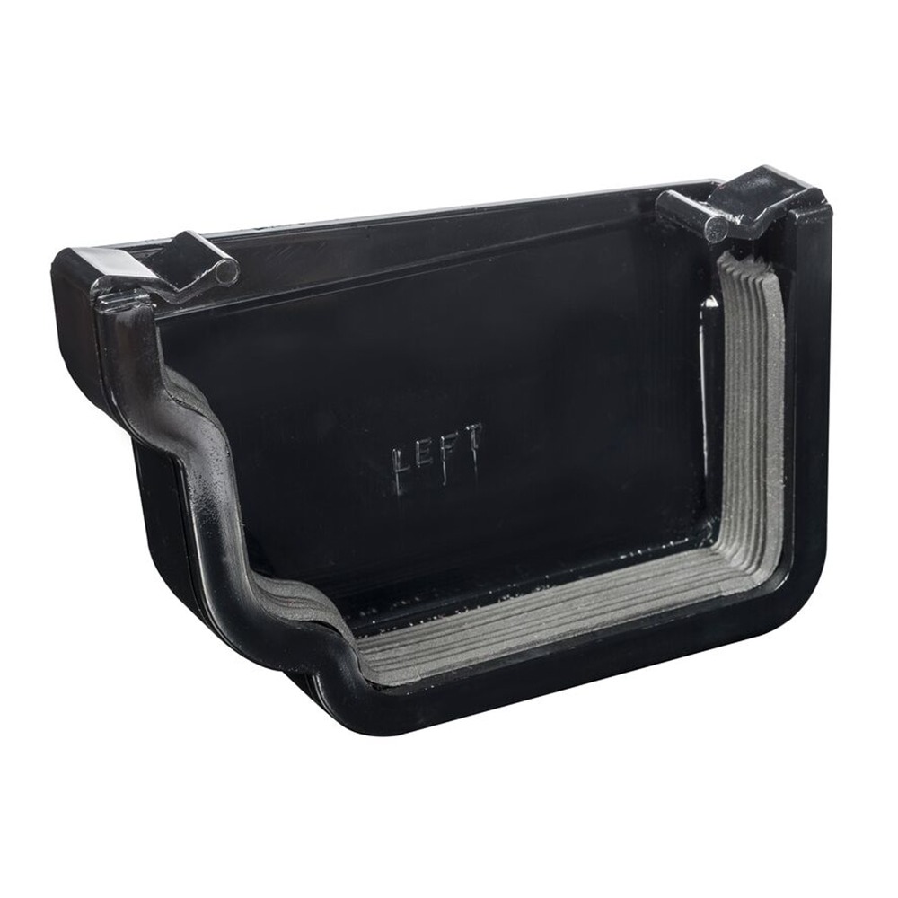 Black 120mm Ogee Left Hand External Stopend 