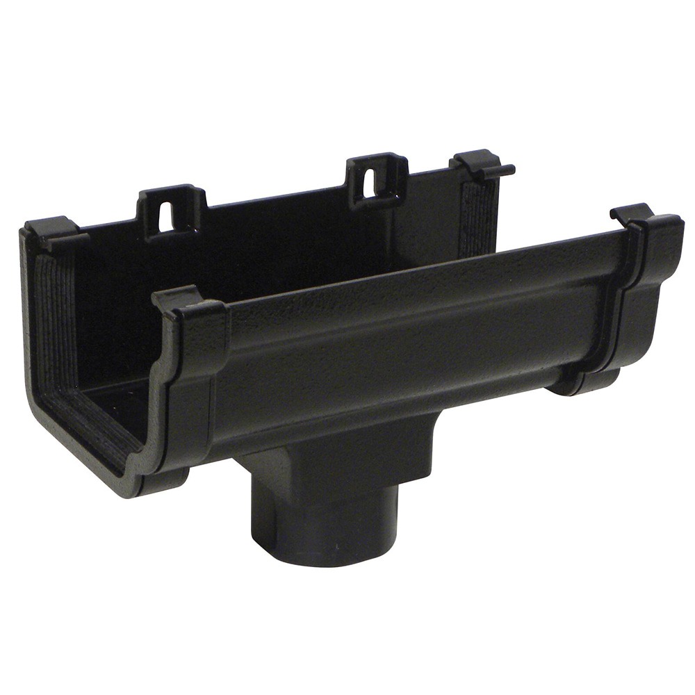 Cast Iron Effect 120mm Ogee Gutter to 68mm Round or 65mm Square Downpipe Running Outlet Cast Iron Effect 120mm Ogee Gutter to 68mm Round or 65mm Square Downpipe Running Outlet