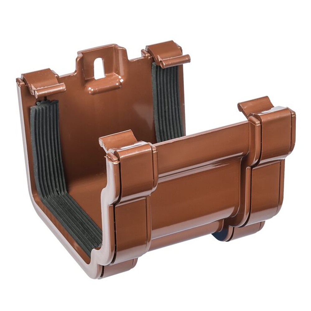 Brown 120mm Ogee Union Bracket Brown 120mm Ogee Union Bracket