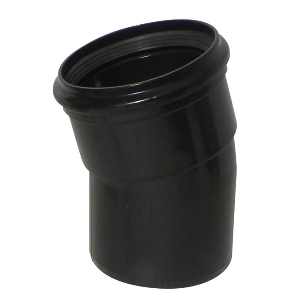 15 Degree Soil Single Socket Bend (Black) 15 Degree Soil Single Socket Bend (Black)