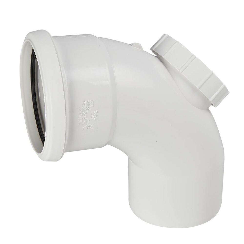 Single Socket Short Access Soil Bend (White) Single Socket Short Access Soil Bend (White)