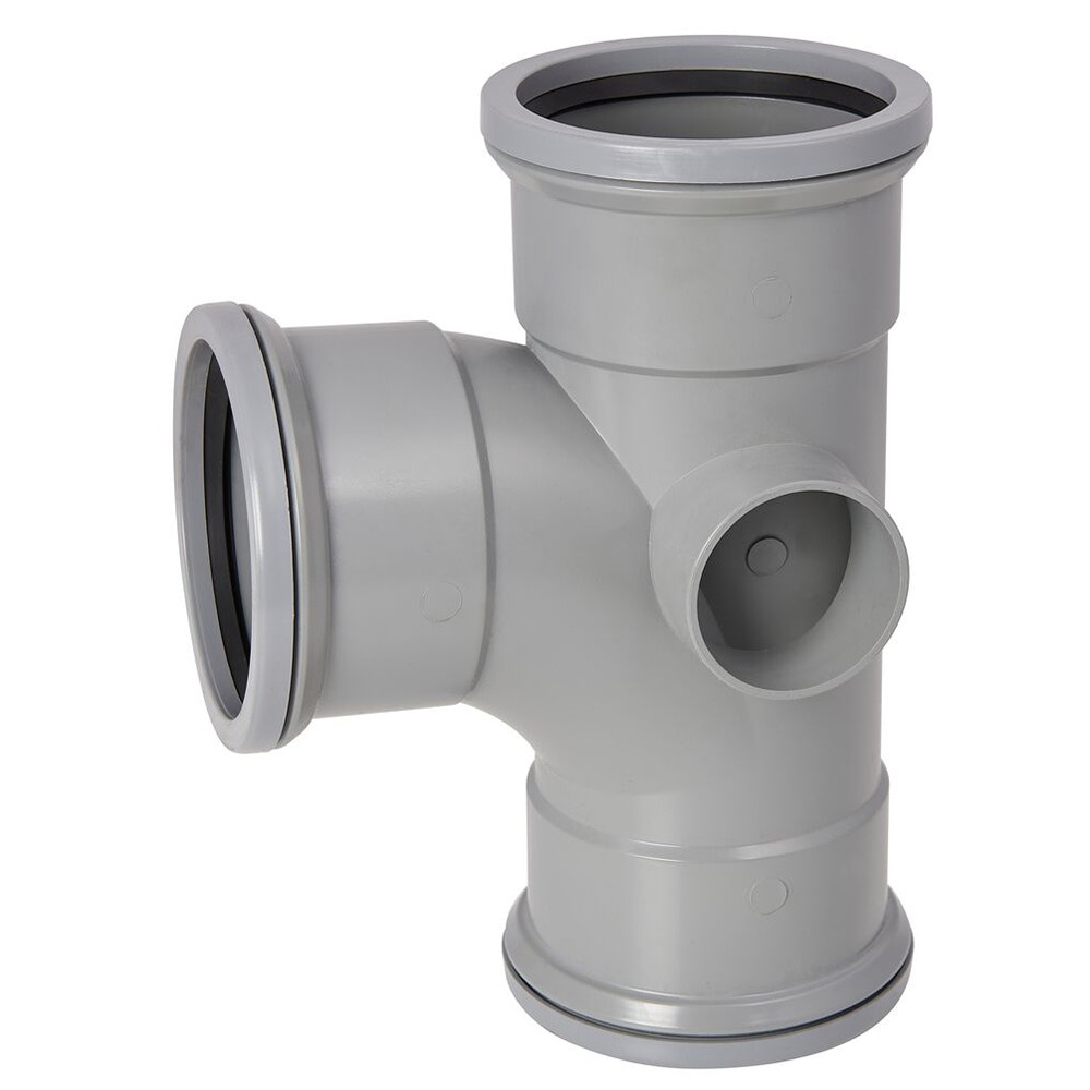 90 Degree Triple Socket Soil Branch (Grey) 90 Degree Triple Socket Soil Branch (Grey)