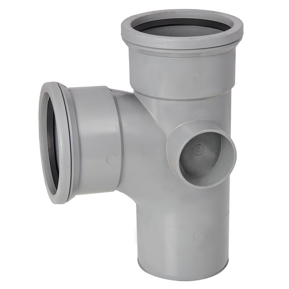 90 Degree Double Socket Soil Branch (Grey) 90 Degree Double Socket Soil Branch (Grey)