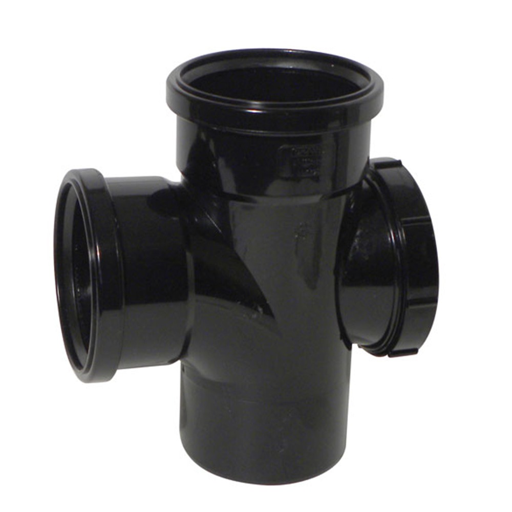 Double Socket Soil Access Junction (Black)