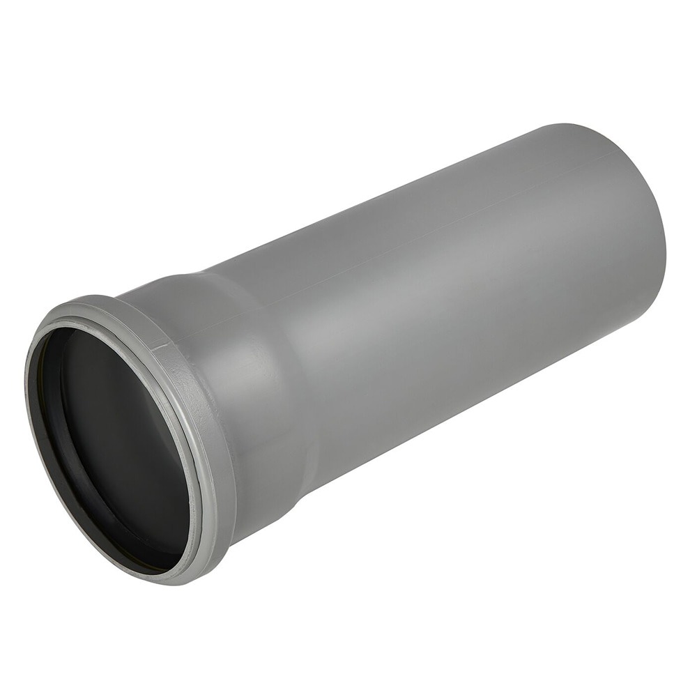 Grey 110mm Single Socket Pipe (3m)