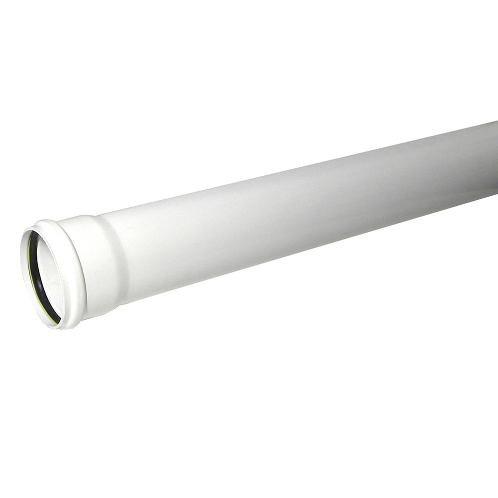 White 110mm Single Socket Pipe (3m)