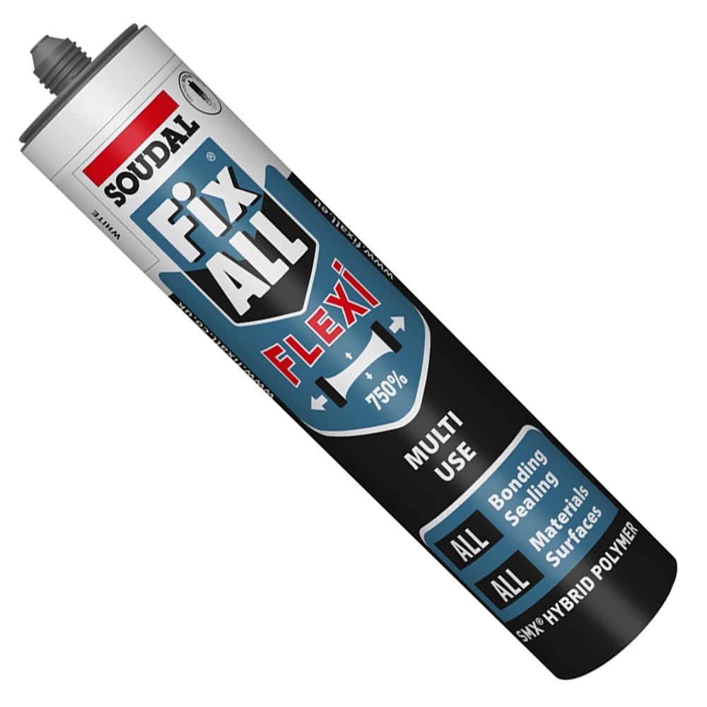 White Fix All Flexi Multi Purpose Adhesive (290ml | Soudal Fix All) White Fix All Flexi Multi Purpose Adhesive (290ml | Soudal Fix All)