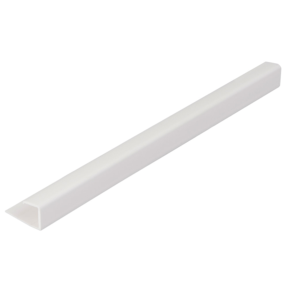White 8mm - 10mm Bathroom Panel End Cap (2.6m) White 8mm - 10mm Bathroom Panel End Cap (2.6m)