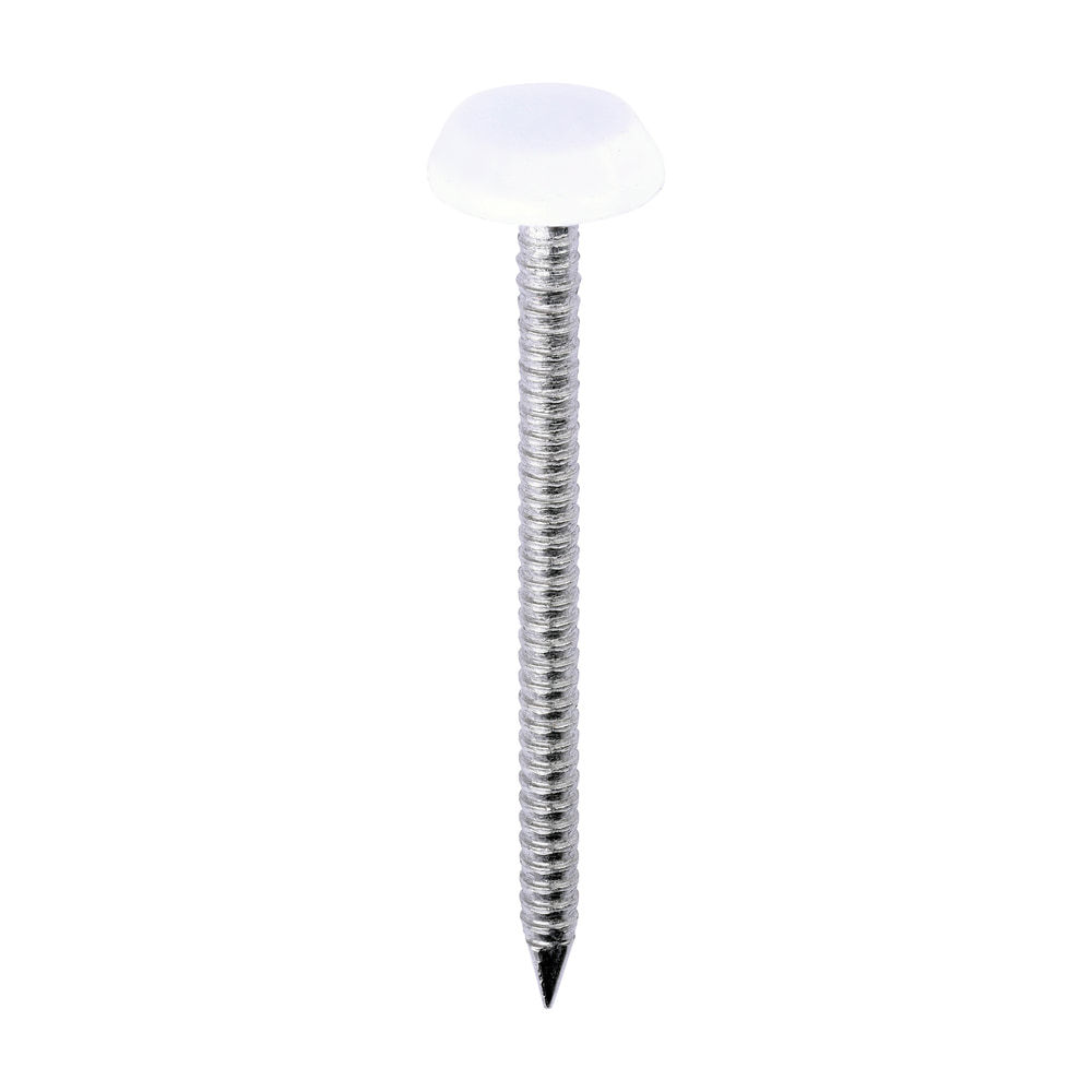 White 50mm Polymer Headed Nails (100 | TIMCO) White 50mm Polymer Headed Nails (100 | TIMCO)
